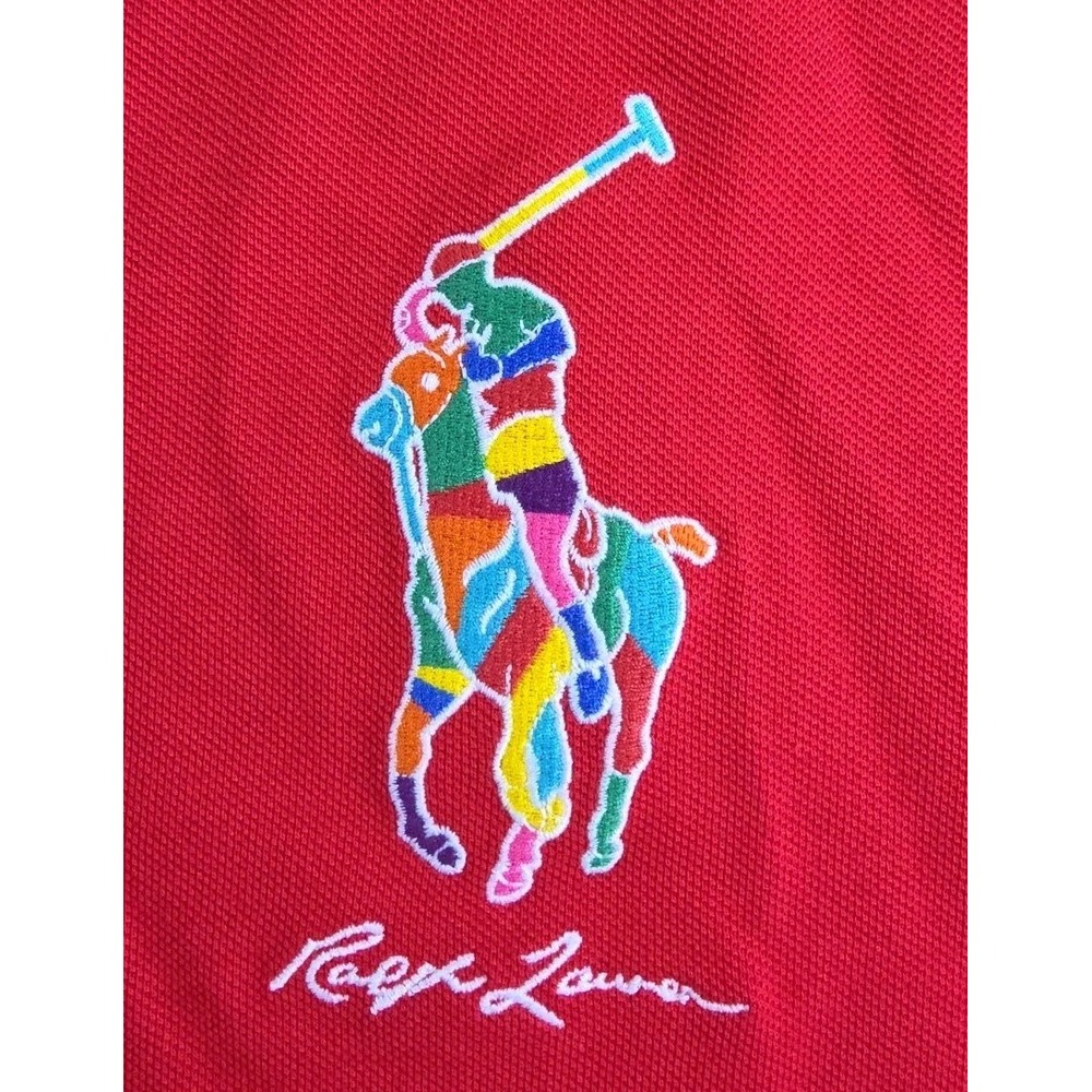 NWT Polo Ralph Lauren Men's Large Big Pony Classic Fit SS Polo Shirt Red NWT